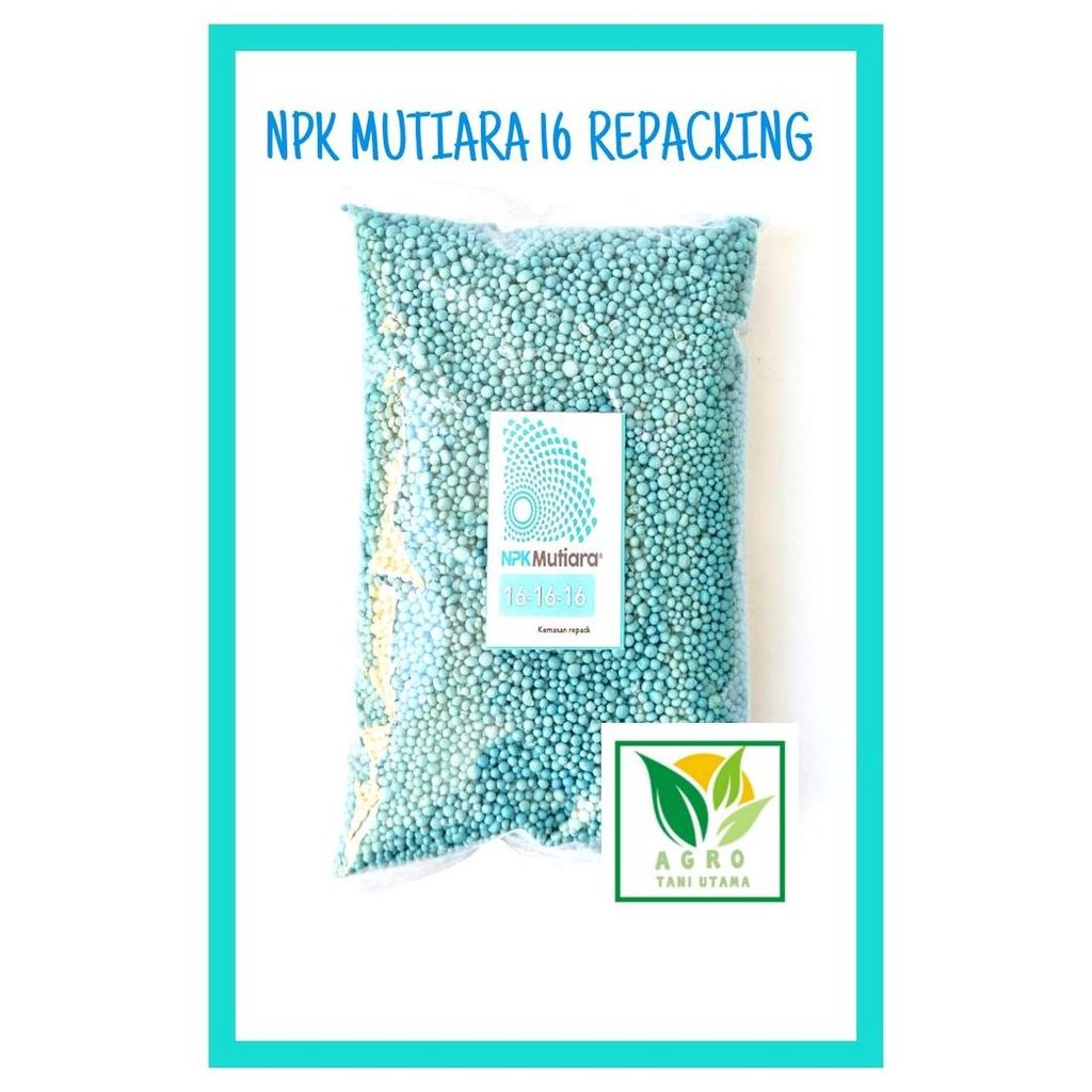 

Terlaris Pupuk Npk Mutiara 16 16 16 Biru Repack 1Kg
