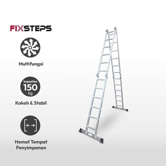 Krisbow Fixstep Tangga Lipat 6,57 Mtr Aluminium