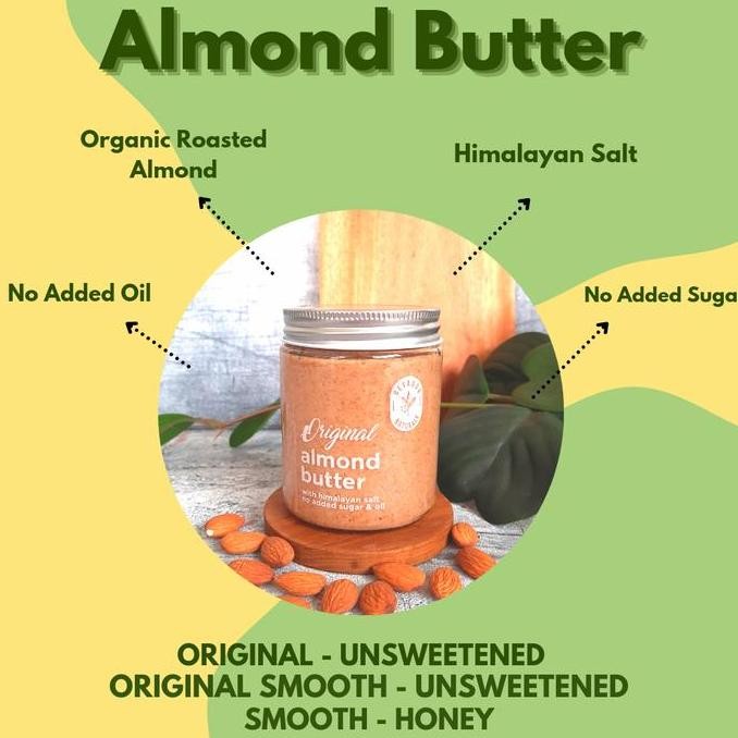 

Produk Baru!! Almond Butter/selai almond/selai kacang premium 260gr- toples kaca