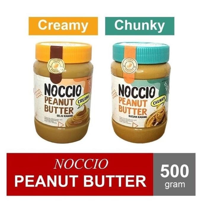 

Produk Baru!! Noccio Peanut Butter Creamy Chunky 500 gr Selai Olesan Kacang Halal