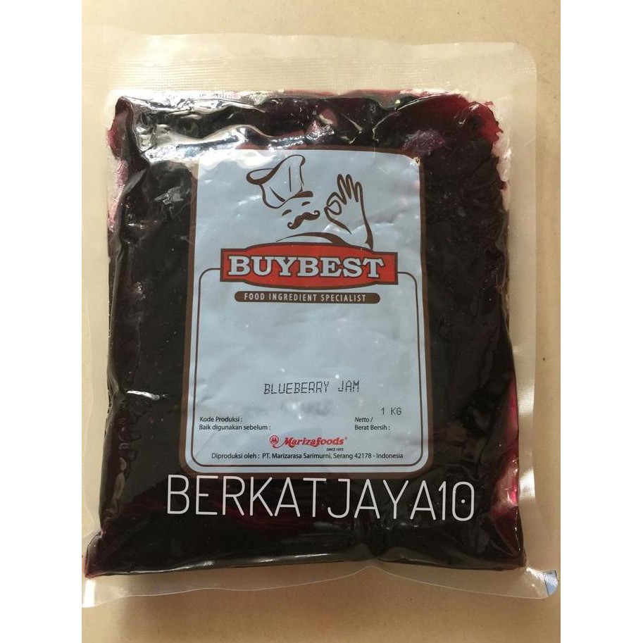

Produk Baru!! Selai Blueberry Jam Mariza Bestbuy Topping Filling Isian Roti 1 kg