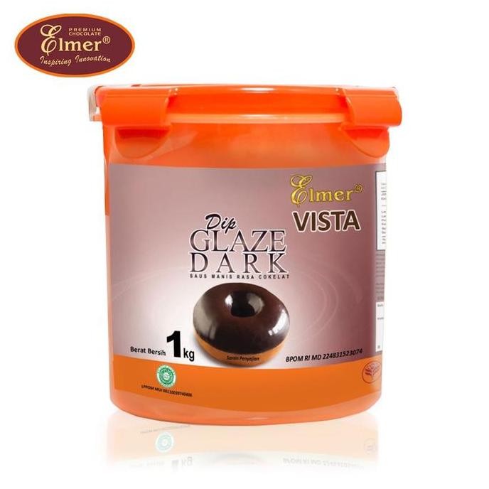 

Produk Baru!! elmer dip glaze vista dark chocolate 1 kg selai cokelat