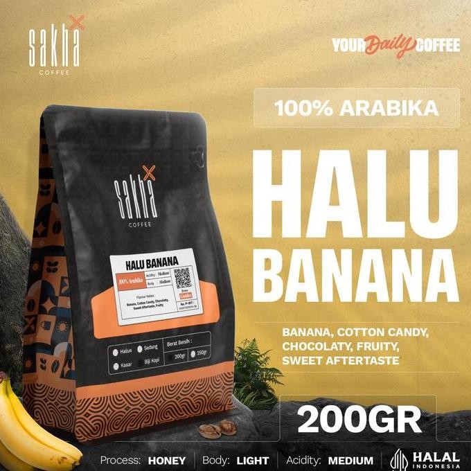 

BIJI KOPI ARABIKA HALU BANANA ARABICA COFFEE BEANS MANUAL BREW 200 GR TERMURAH
