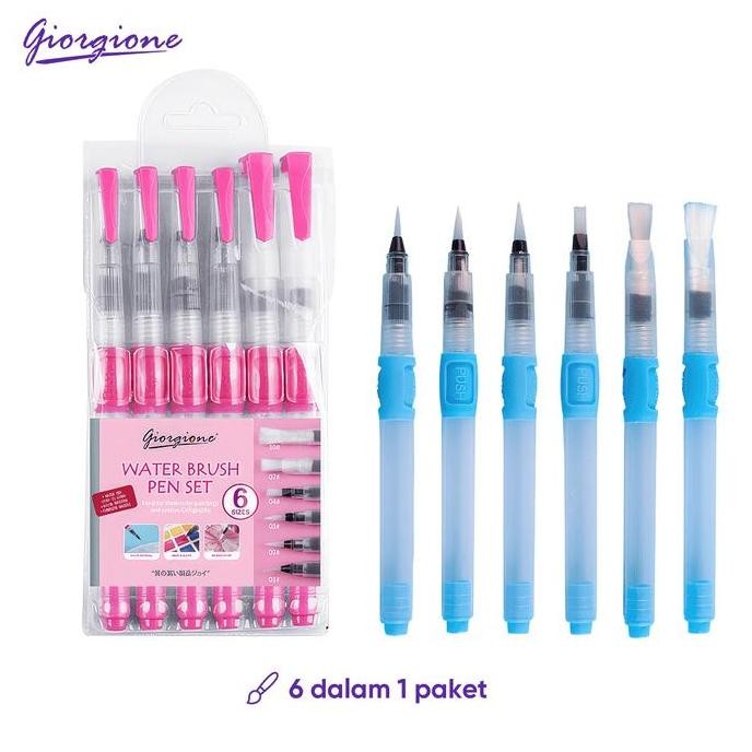 

Giorgione Water Brush Kuas Cat Air Watercolor Brush 6Pcs/Set G-1006 Original