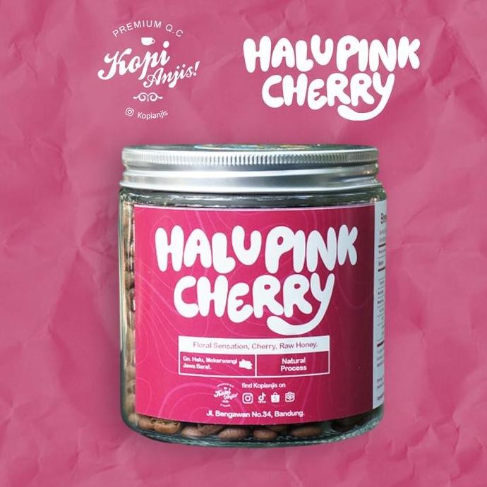 

BIJI KOPI ARABIKA HALU PINK CHERRY 200 GRAM - SPECIALTY ROAST BEANS (GUNUNG HALU NATURAL) TERMURAH