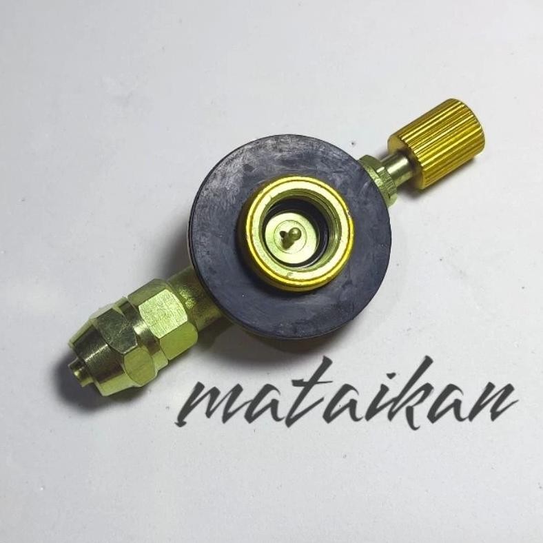 Kran Stop Keran Gas Kaleng Ulir Canister Adaptor Refill Gas Camping AST