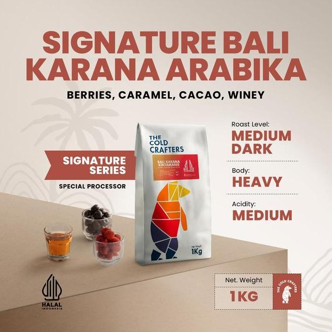 

BALI NATURAL KARANA KINTAMANIS ARABICA GRADE 1 BIJI KOPI ROASTED BEANS 1KG COFFEE BUBUK TERMURAH