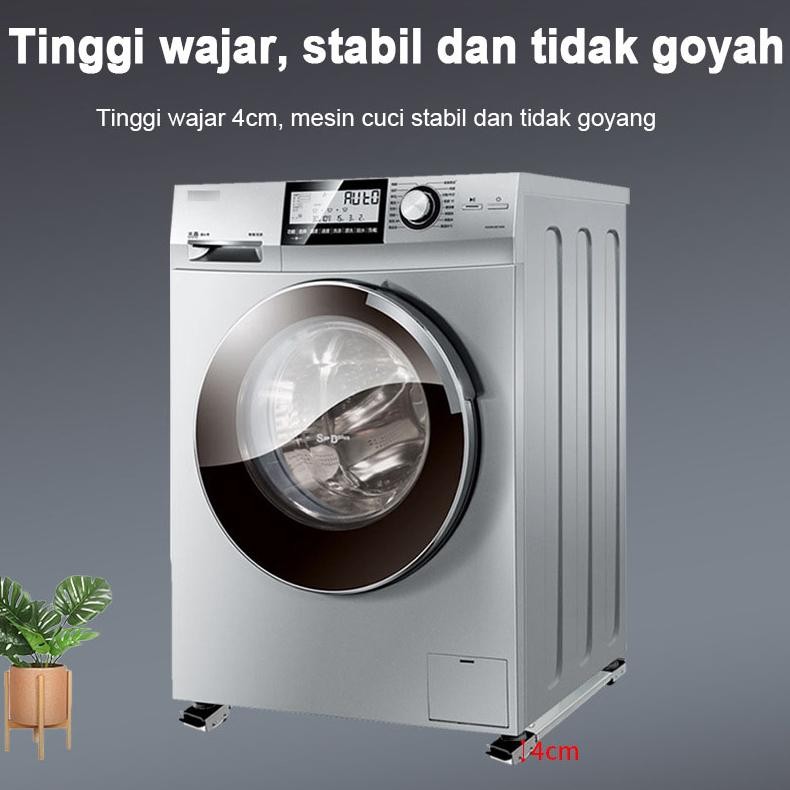 HJK Roda Lemari Portable/dudukan kulkas/ roda kulkas 2 pintu/ Tatakan mesin cuci/kaki kulkas besi