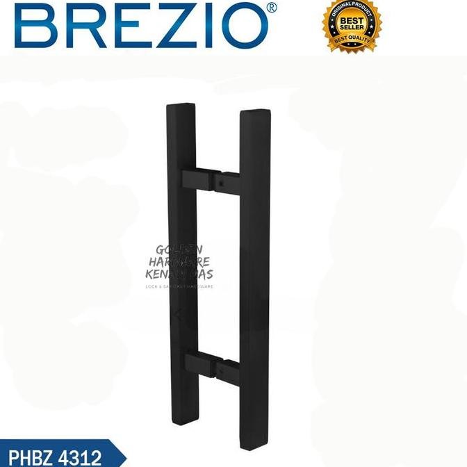 BREZIO PHBZ 4312 Pull Handle Gagang Pintu Rumah Minimalis 2 Daun Kotak 35CM Hitam