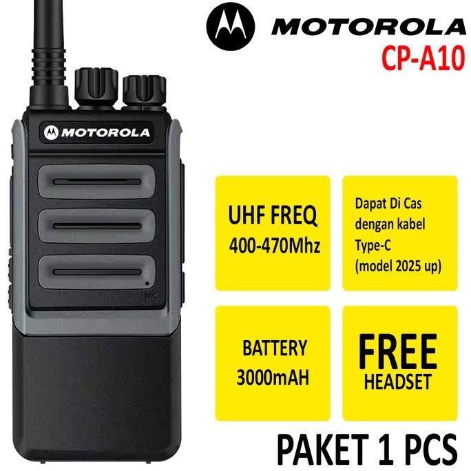 HT Motorola CP-A10 UHF Handy Talky Walkie Talkie terkoneksi langsung CP210 888s