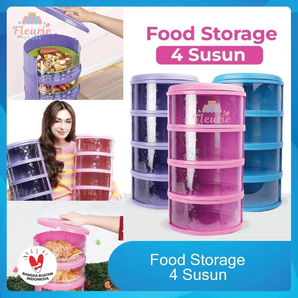 Food Storage 4 Susun / 5 Susun - Tudung Saji Susun 4 Layer