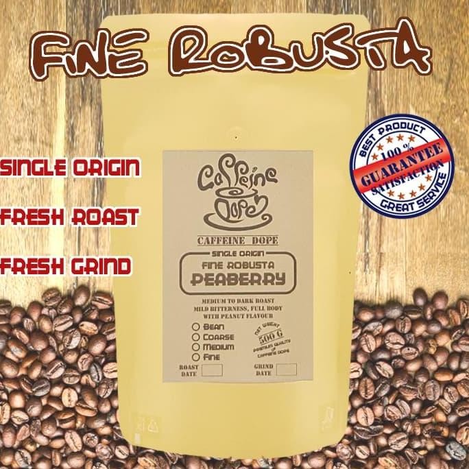 

Kopi Peaberry / Lanang 500 Gr -Fine Robusta- Bean/Biji & Ground/Bubuk