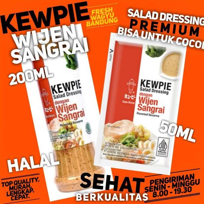

Terlaris Kewpie Wijen Sangrai Sesame Dressing Sauce Saus Cocol Premium