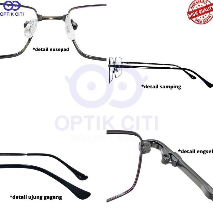 Frame Kacamata Pria Nikon 3202 Titanium Size Besar Grade Original Promo