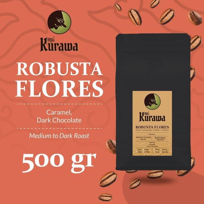 

Kopi Robusta Flores Bajawa Coffee Bean Roasted Beans Biji Bubuk 500gr