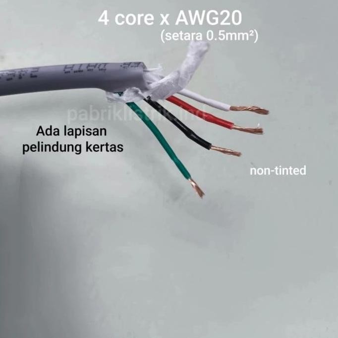 Kabel Control Sensor 4C X Awg20 Setara 4X0.5Mm Paper Shielded 4 Core Awg 20 Brand Haekwang Roll 100M