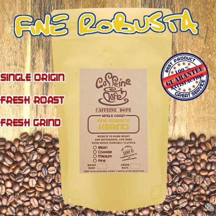 

Kopi Robusta Kerinci 500 Gr -Fine Robusta- Bean/Biji & Ground/Bubuk