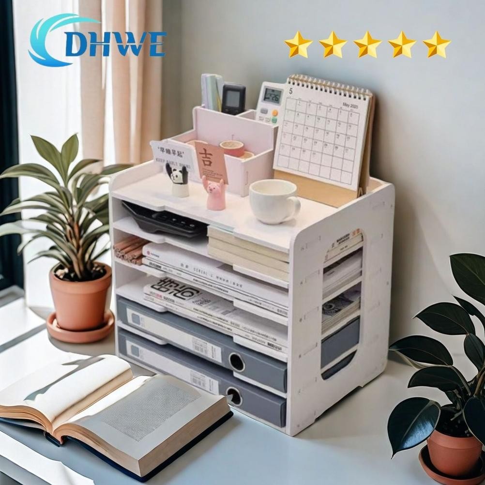 DHWE Rak File Organizer Penyimpanan Kertas HVS Surat Dokumen Serbaguna