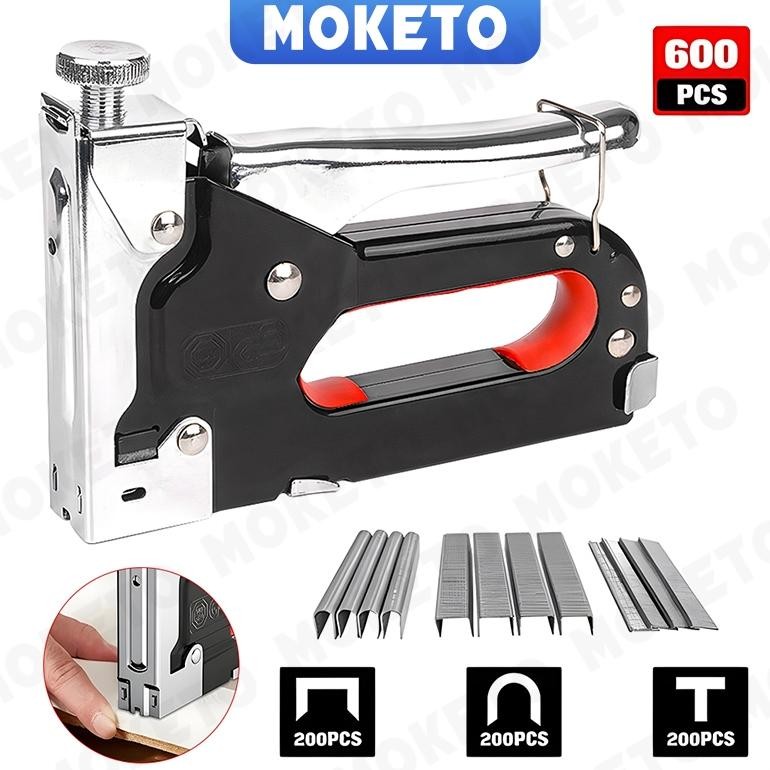 

Gratis 600 Paku / Staples Tembak 3 In 1 Pistol Stapler 3 in 1 Multifungsi untuk Konstruksi Furnitur DIY Pelapis Pelapis Pistol Stapler Multifungsi Pistol