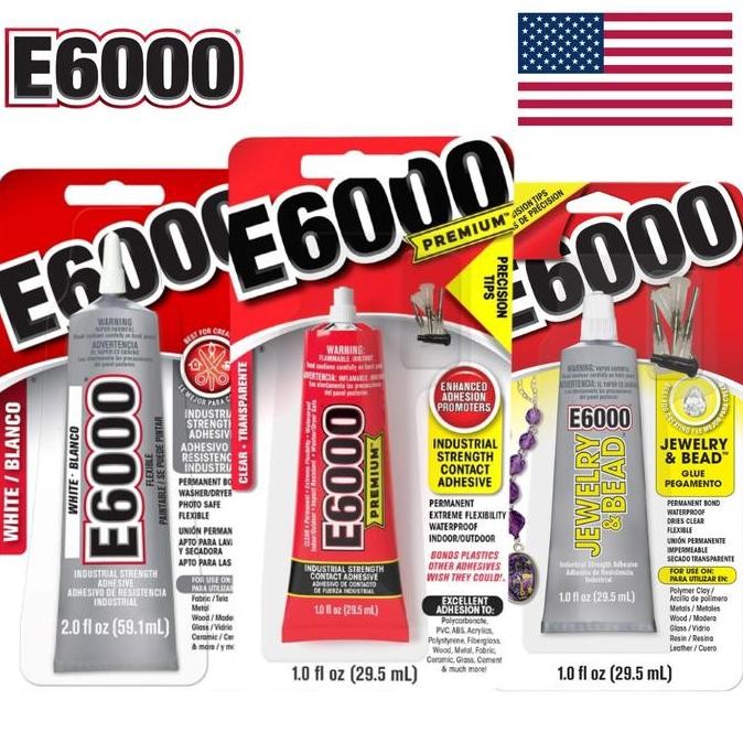 baru e6000 semua varian & ukuran / lem serbaguna multipurpose adhesive glue e 6000