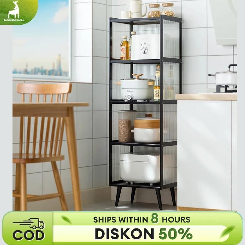 rak susun dapur estetik rak bumbu kayu rak piring panci serba guna rak kayu jati belanda 3/4/5 susun