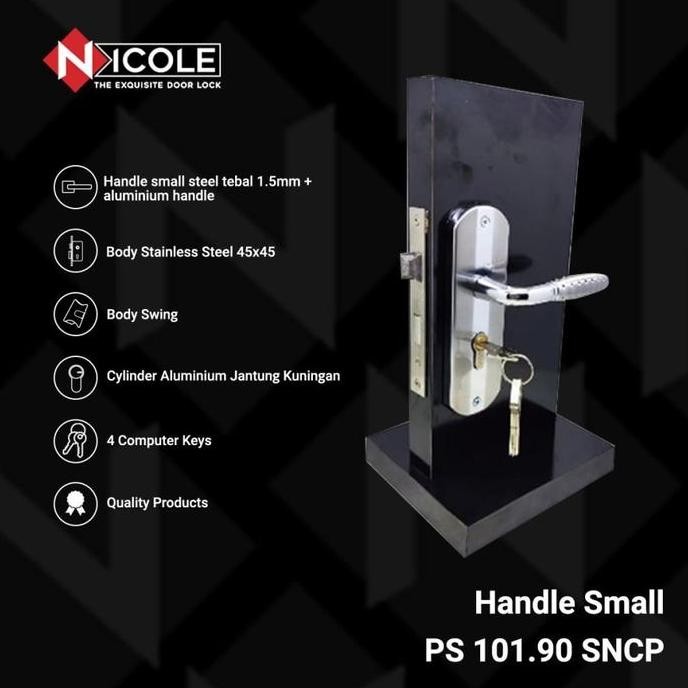 Nicole Gagang Pintu Set Kecil / Handle Pintu Set Small