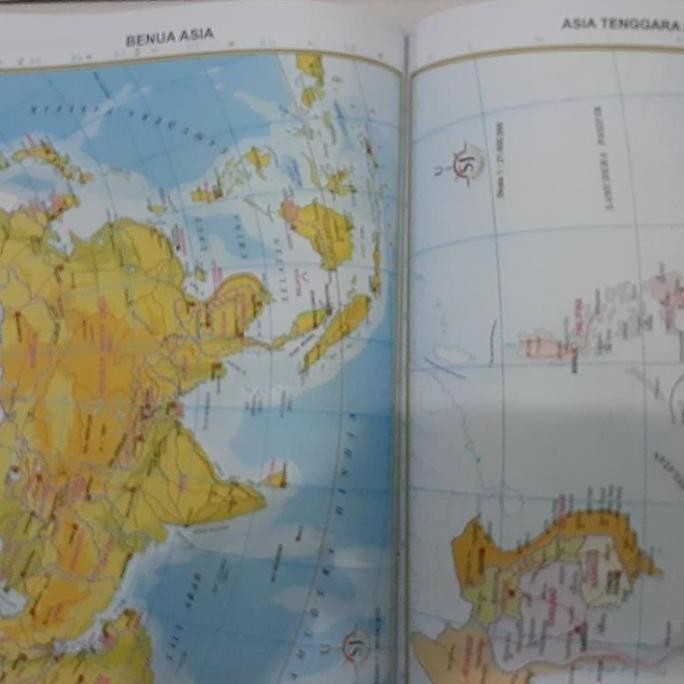 ready stock buku atlas indonesia dan dunia / buku peta indonesia dan dunia