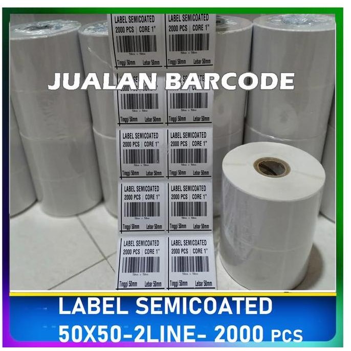 

new stiker label semicoated 50 x 50 | 50x50 | 5cm x 5cm isi 2000 core 1