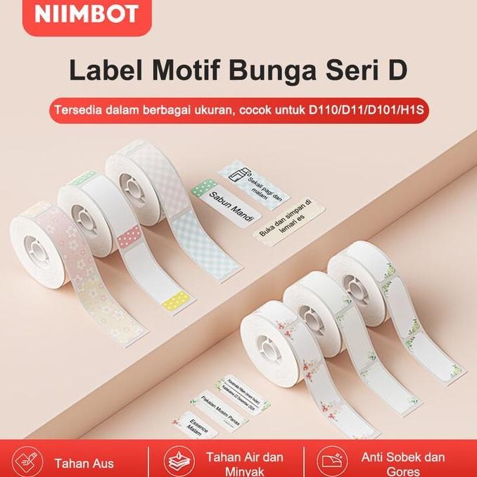 

new niimbot d11/d110/d101/h1s stiker kertas label termal tahan air tahan minyak dan tahan air mata yang cantik
