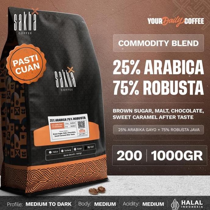 

BIJI KOPI 25% ARABICA COMMERCIAL ESPRESSO BLEND BY SAKHA COFFEE ROASTERY TERMURAH