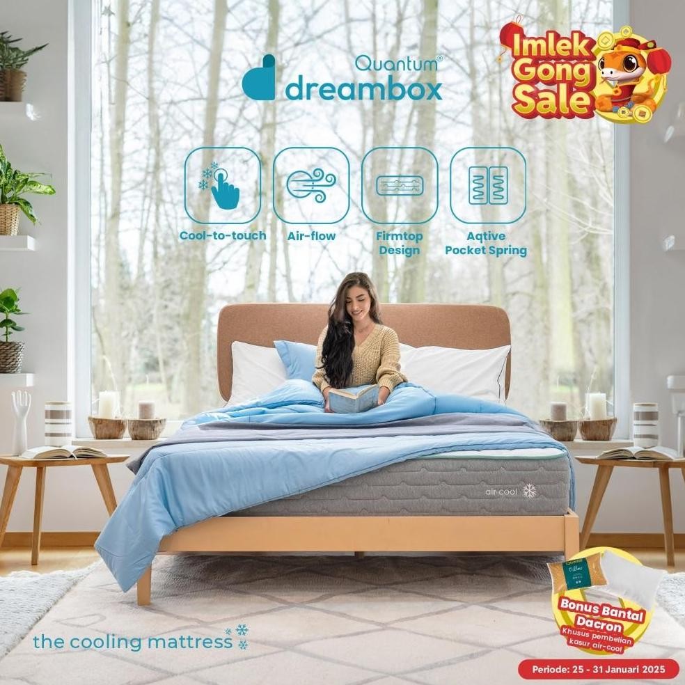 Quantum Dreambox Kasur Dingin Air-Cool 25cm / Cooling Mattress & Kasur Vakum