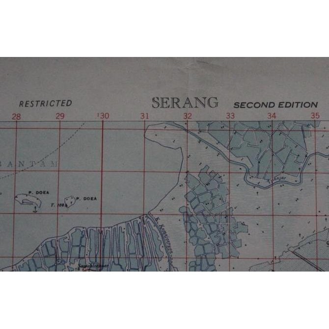 

ready stock Peta Antik Indonesia ex Perang Dunia Kedua Asli Cetakan US.Army 1942