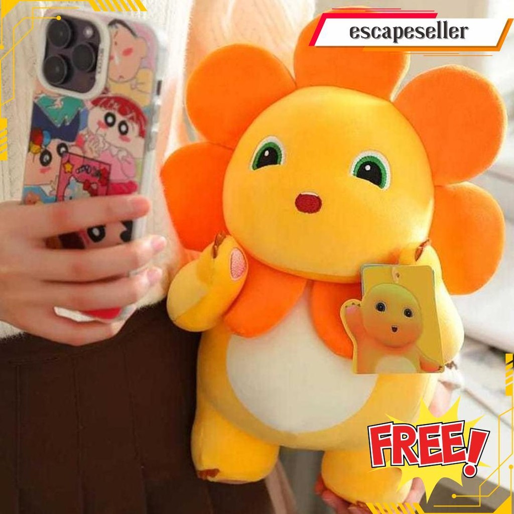 Boneka Nailong Boneka Dino Kuning Boneka Naga Susu Matahari Sunflower Mainan Mewah Boneka Jumbo Cod