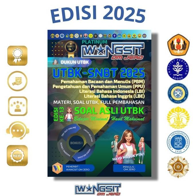 ready stock BUKU WANGSIT OM JERO TPS LITERASI BAHASA INDONESIA & INGGRIS  UTBK SNBT 2025 BUKU LATIHA