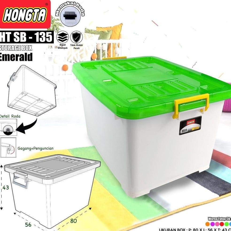 Container hongta 130 ltr Box Hongta Serbaguna Tempat Penyimpanan Storage Box