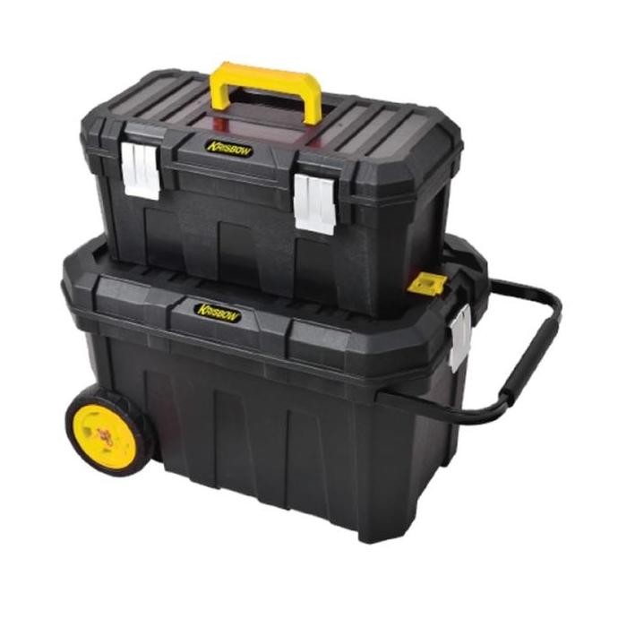 KRISBOW KOTAK PERKAKAS TOOL BOX  ROLLER PLASTIK 2iN1