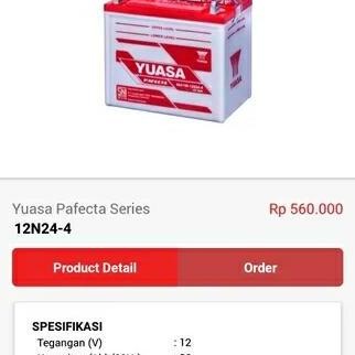 TERBARU - Aki accu 12n24-3 12n24 untuk genset dan lain lain yuasa