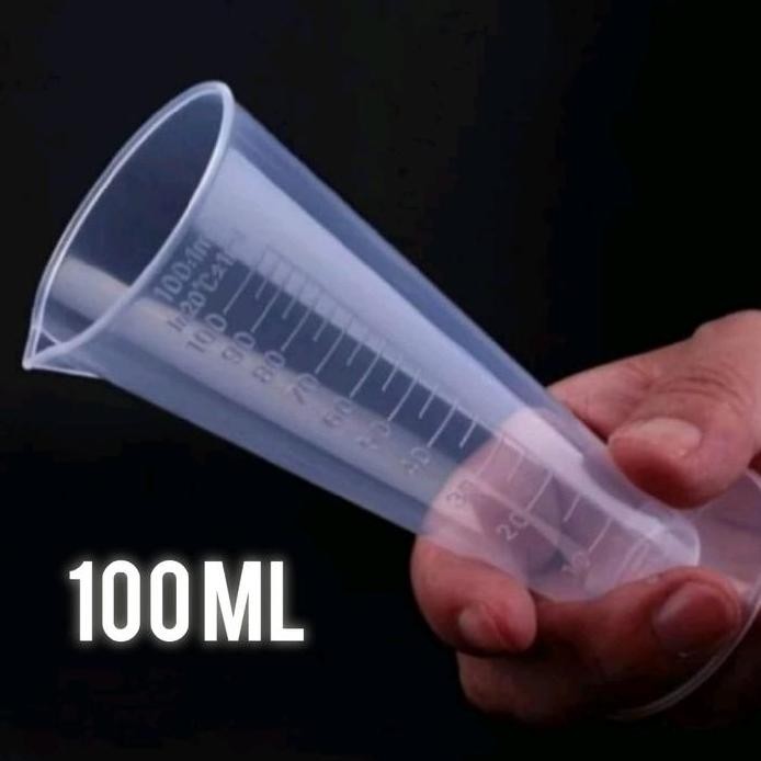 GELAS TAKAR PLASTIK 100 ML /GELAS UKUR PLASTIK 100 ML KITCHENWARE