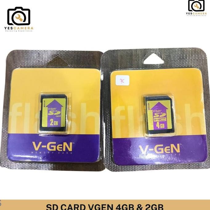 SD VGen 8Gb 4GB 2GB Original Vgen Kartu Memori Kamera Pocket Handycam