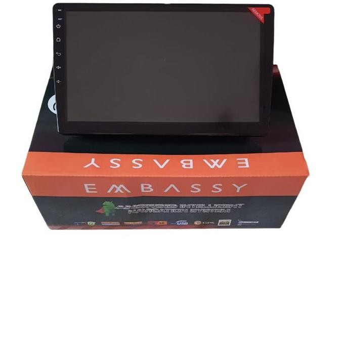 Head unit android 10 inch embassy t5 ram 2 rom 32 voice command