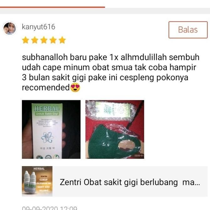 GASS. OBAT TETES SAKIT GIGI - OBAT SAKIT GIGI TETES - OBAT HERBAL SAKIT GIGI
