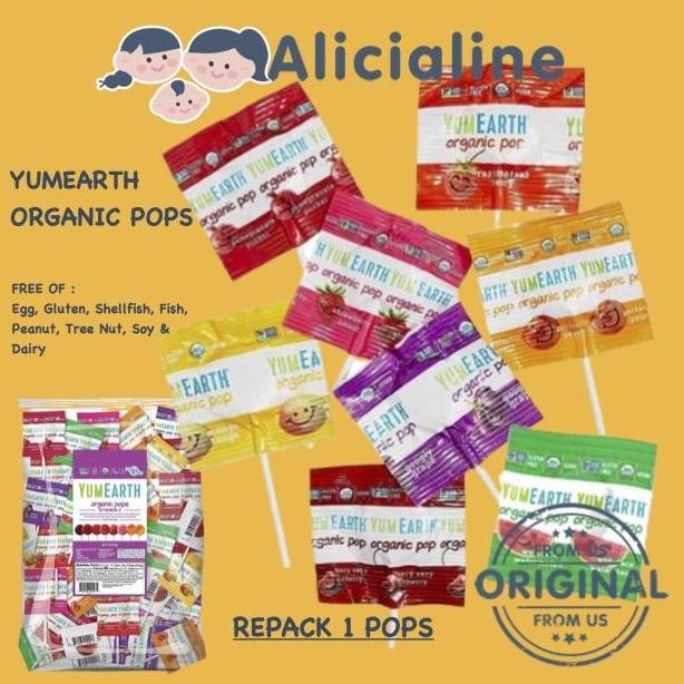 

Ready stok Terlaris YumEarth Organic Pops Vitamin C 8 Variety Flavors Repack 1 Pop Termurah
