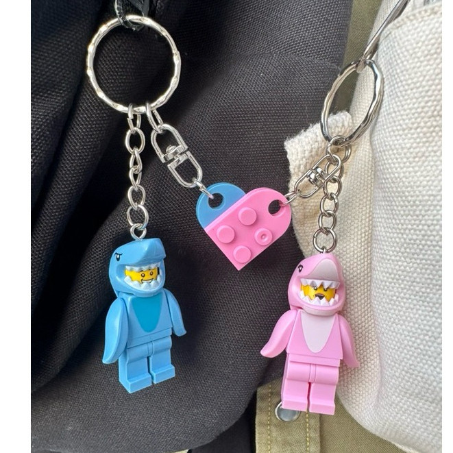 Valentine gift 2 Pcs Marvel Keychain dg Minifigure Spiderman Gantungan Kunci Couple Keychain Lego Pi