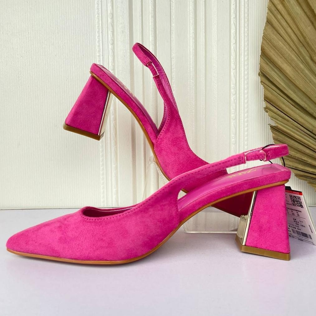 [5.5 Fashion Beauty Sale] - Zara Heels Sepatu Hak Tahu Bludru ZR 1792-7 5 cm