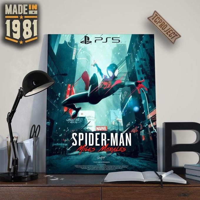 Terjangkau Poster Spiderman Game Ps5 - Poster Kayu - Hiasan Dinding