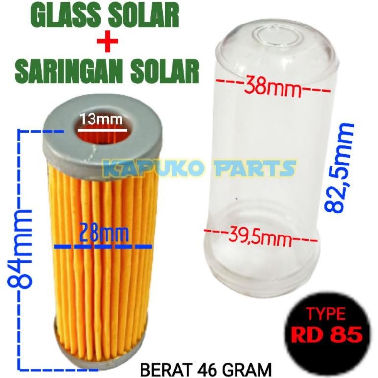 YZ RD 85 GELAS SOLAR+SARINGAN SOLAR UNTUK MESIN DIESEL KUBOTA