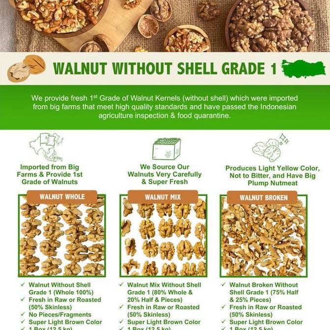 

Grosir Raw Walnut Broken (Kacang Walnut Mentah Pecah)