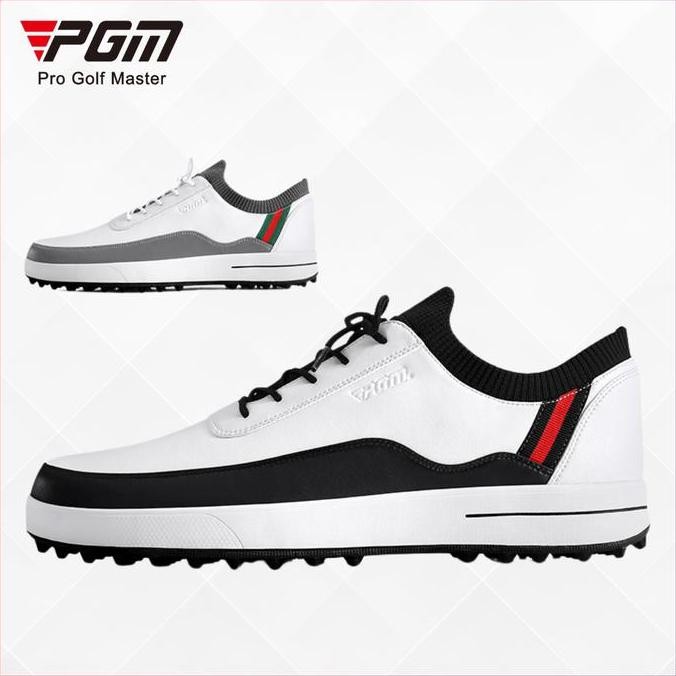 // Pgm Golf Shoes Pria Spikeless Waterproof Sepatu Golf Pria Anti Air Anti Slip