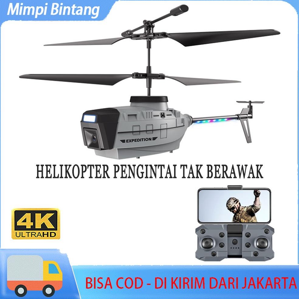 RC Helikopter Drone 4K Profesional HD Kamera Sensing Gerakan Enam Sumbu Wifi RC Helikopter Remote Co