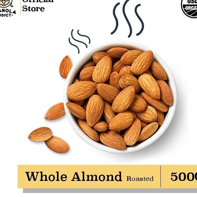 

Granola Addict Roated Whole Almond Acang Almond Panggang G